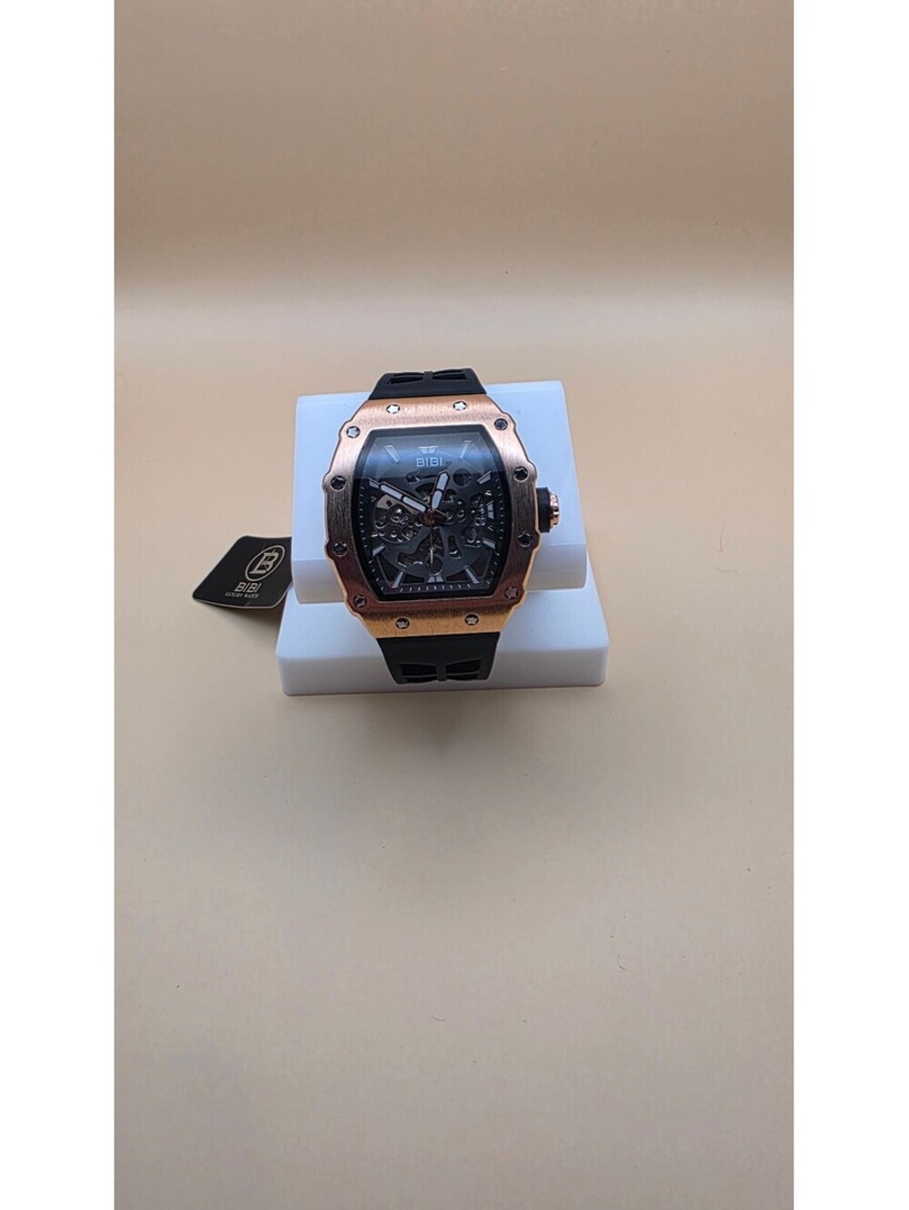 BiBi Men's Automatic Mechanical Watch with Rose Gold Case